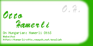 otto hamerli business card