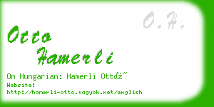 otto hamerli business card